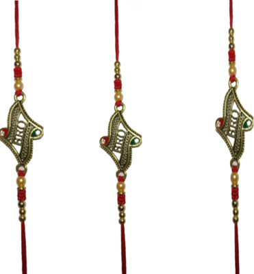lekhbhav Designer New_Mangalam525 Assorted Rakhi  Set(3)