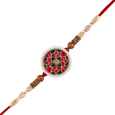 Stefan Thread RACJ100114 Gold Finish Rakhi  Set(1 Rakhi)