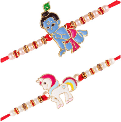VIVASTRI Designer 1161-1147RKG Jute Rakhi  Set(2 Rakhi)