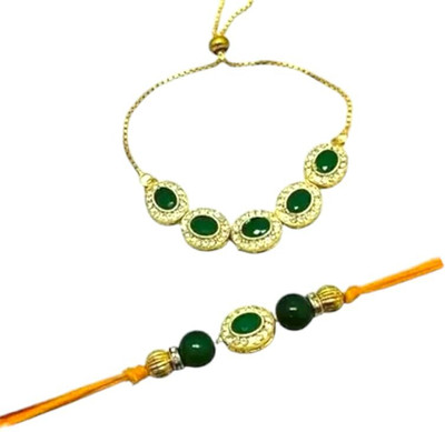 Aamrapali Silver Gems Thread Rakhi(UJ)-21-AP:P2 Mauli Thread Rakhi  Set(2 Rakhi)