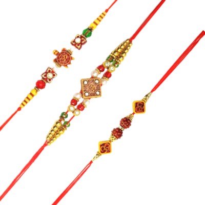 AAPUTRI Bhaiya Bhabhi Rakhi Combo pack OF 3 Mauli Thread Rakhi  Set(3 Rakhi)