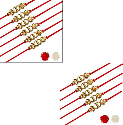 AARON INC Thread Ai_Rakhi_00001423594 Mauli Thread Rakhi  Set(Pack of 11 Rakhi)
