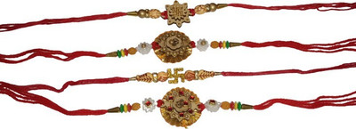 DARSHITABHAV Designer New_Mangalam50_FW Assorted Rakhi  Set(4 Rakhi set)