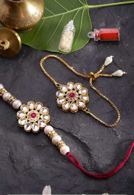 ARADHEMA Designer RKG_A19 Assorted Bracelet, Rakhi  Set(2 Rakhi)