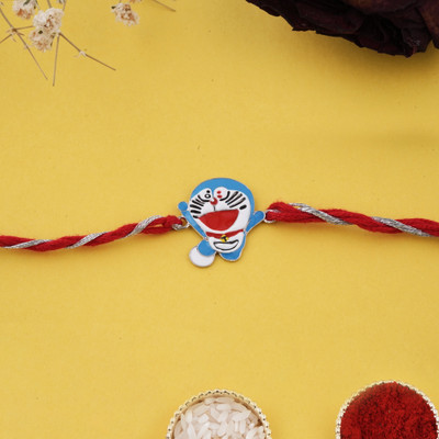 ZALKARI Thread ZLRH-1009 Silver Rakhi, Chawal Roli Pack  Set(1)