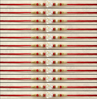 Param sales Designer 4052 Assorted Rakhi  Set(Combo of 12 Rakhi)