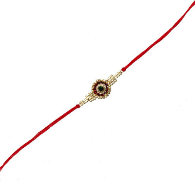 BHAVYA SALES Designer NR41-11-N2 Mauli Thread Rakhi  Set(Designer Rakhi Set of 2)