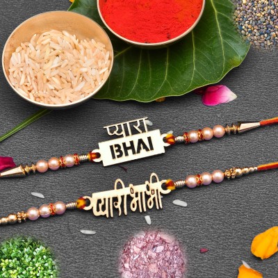 The Youth Fashion Bhaiya Bhabhi Rakhi| Rakhi Gift For Brother| Rakhi Combo Set| 9115 Mauli Thread Rakhi  Set(Bhai Rakhi| Fancy Rakhi| Rakhi Combo Set| Designer Rakhi, Roli Tilak Pack)