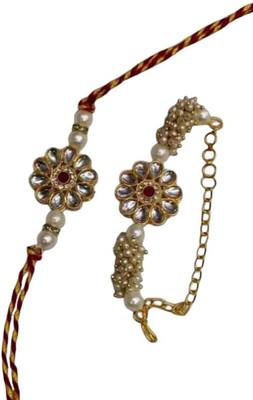 Aamrapali Silver Gems Thread Rakhi(UJ)-39-AP:P2 Mauli Thread Rakhi  Set(2 Rakhi)