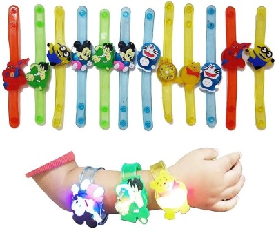 CASE CREATION Kids Pack Of 12 LED Light Rakhi for Brother Kids Rakhi for Kids - Multi Colour Plastic (PVC) Rakhi  Set(Pack Of 12)