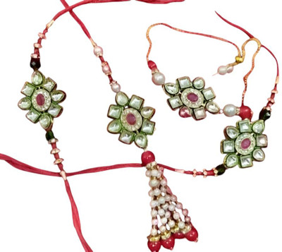 Aamrapali Silver Gems Thread Rakhi(UJ)-50-AP:P2 Mauli Thread Rakhi  Set(15 Rakhi)
