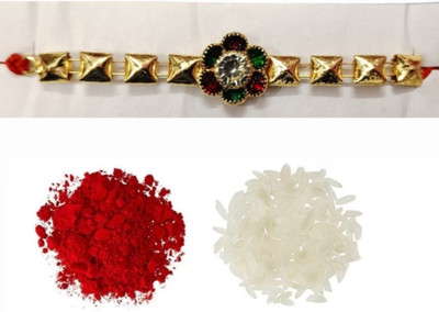 BHAVYA SALES Designer S592-N2-11 Assorted Rakhi  Set(1 Rakhi)