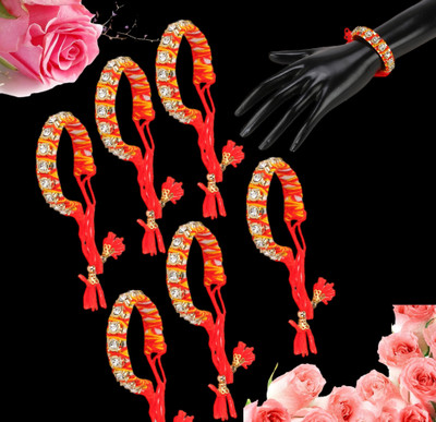 URBANELA Lumba 6RK70 Mauli Thread Lumba  Set(6 Lumba Rakhi)