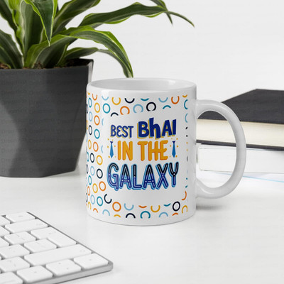 Mifter Best Bhai In The Galaxy Ceramic Coffee Mug(330 ml)