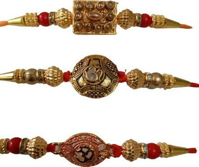 DARSHITABHAV Religious New_Mangalam96_FW Assorted Rakhi  Set(3)