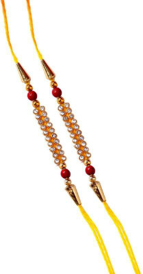 VCARTNOW Thread SUNDFS1722fk Assorted Rakhi  Set(PACK OF 2 RAKHI)
