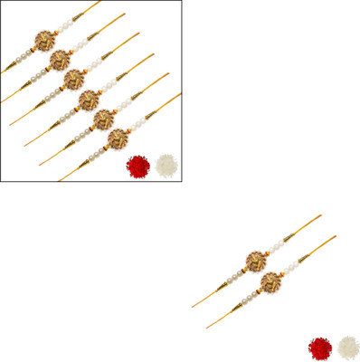 AARON INC Thread Ai_Rakhi_00001423587 Mauli Thread Rakhi  Set(Pack of 08 Rakhi)
