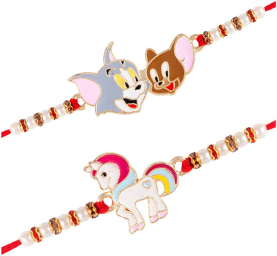 VIVASTRI Designer 1161-1164RKG Jute Rakhi  Set(2 Rakhi)