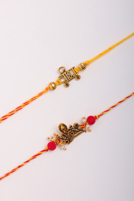JSR Designer Rakhi_Model 22 Pearl Rakhi  Set(1 x Rakhi Set)