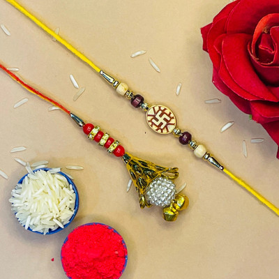 Ridansh Religious Ridhansh-pack of 1-2964 Assorted Rakhi  Set(RAKHI SET OF 1)