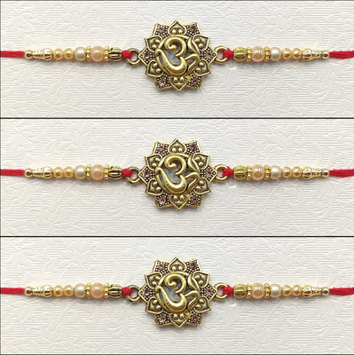 Param sales Designer 9501 Assorted Rakhi  Set(Combo of 3 Rakhi)