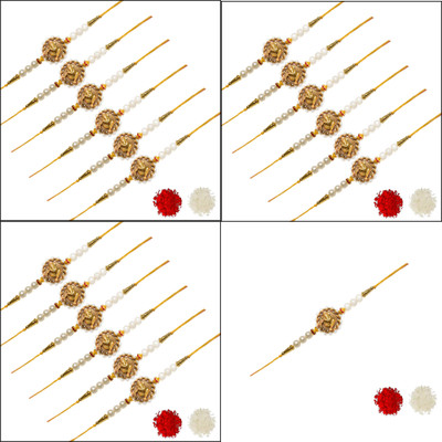 AARON INC Thread Ai_Rakhi_00001423587 Mauli Thread Rakhi  Set(Pack of 19 Rakhi)
