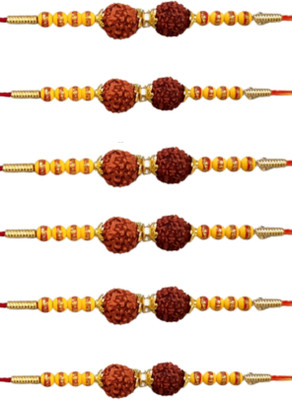 lekhbhav Designer SKT49 Assorted Rakhi  Set(6)