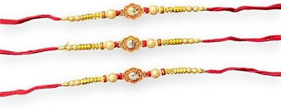 PSCHOICE Thread 3rudra1421 Mauli Thread Rakhi  Set(3 rakhi combo)