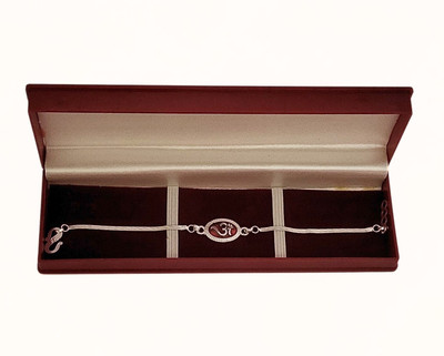 RELBEES Designer RKS479074943 Silver Rakhi  Set(1 Silver Rakhi)