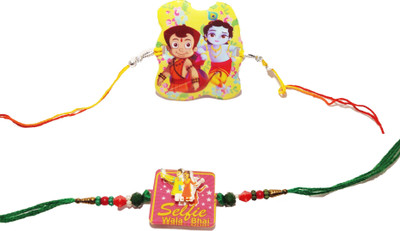 RakhiLove Kids Trending_JM1_RA 22272 Assorted Rakhi  Set(Krishna Bheem and Selfi wala bhai Rakhi)