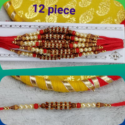 Shree Enterprise Thread Devi 2871 Pearl Rakhi  Set(12)