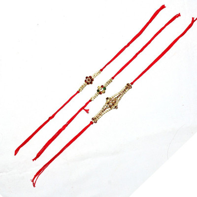 BHAVYA SALES Designer SKT1087_New_Rakhi_set-N2 Assorted Rakhi  Set(Designer Rakhi Set of 3)