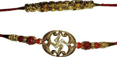 BHAVYA SALES Designer S106-N2 Assorted Rakhi  Set(2)
