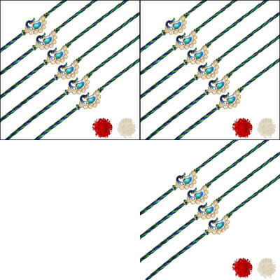 AARON INC Thread Ai_Rakhi_00001423598 Mauli Thread Rakhi  Set(Pack of 16 Rakhi)