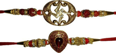 BHAVYA SALES Designer Mangalam455-N2 Assorted Rakhi  Set(2 Rakhi)