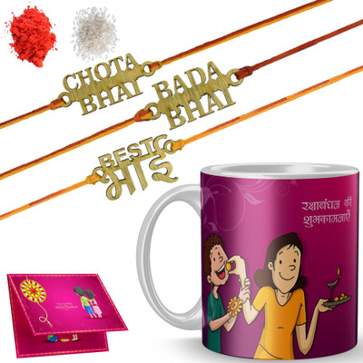 MM9E Thread DP-RR3-M3-R173 Mauli Thread Mug  Set(Rakhi)