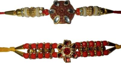 lekhbhav Designer LK313 Assorted Rakhi  Set(2)