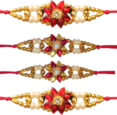 lekhbhav Designer LK255 Assorted Rakhi  Set(4)