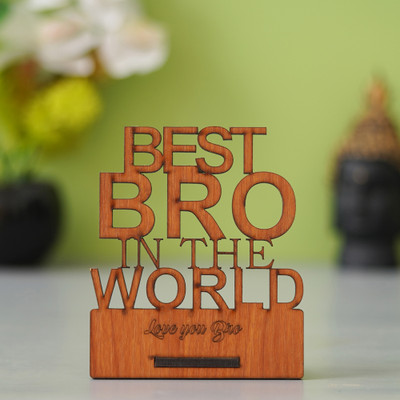 eCraftIndia Decorative Showpiece  -  12 cm(Wood, Brown)