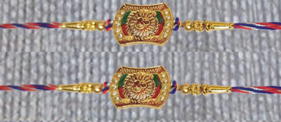 BHAVYA SALES Designer 4 rudra_New_Rakhi_set-N2 Assorted Rakhi  Set(Designer handmade ethnic rakhi for brother and sister)