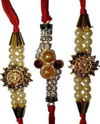 DARSHITABHAV Designer New_Mangalam443_FW Assorted Rakhi  Set(3 rakhi)