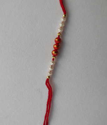 PDR Poonam Designer PD-1PC-R_DORI-RED Mauli Thread Rakhi  Set(1 Rakhi)
