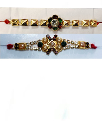 lekhbhav Designer skt1075_New_Rakhi_set Assorted Rakhi  Set(2 rakhi)