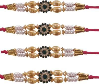 lekhbhav Designer LK81 Assorted Rakhi  Set(4)