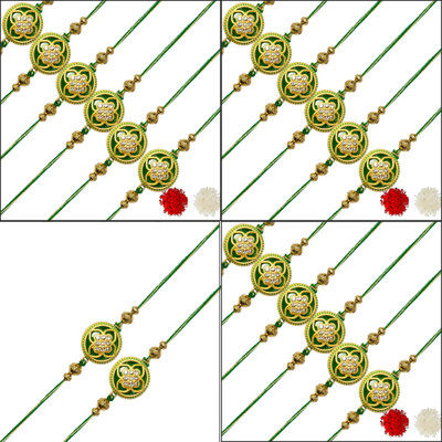 AARON INC Thread Ai_Rakhi_00001423580 Mauli Thread Rakhi  Set(Pack of 20 Rakhi)