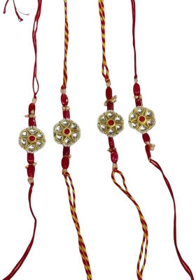 Aamrapali Silver Gems Thread Rakhi(UJ)-51-AP:P2 Mauli Thread Rakhi  Set(16 Rakhi)