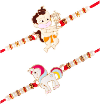 VIVASTRI Designer 1166-1161RKG Jute Rakhi  Set(2 Rakhi)