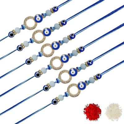 AARON INC Thread Ai_Rakhi_00001423592 Mauli Thread Rakhi  Set(Pack of 06 Rakhi)