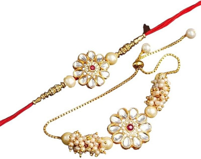 Aamrapali Silver Gems Thread Rakhi(UJ)-25-AP:P2 Mauli Thread Rakhi  Set(2 Rakhi)