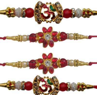 BHAVYA SALES Designer skt1069-N2 Assorted Rakhi  Set(4)